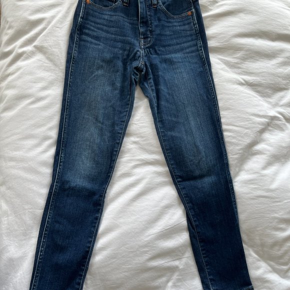 Madewell 10" High-Rise Skinny Jeans: Insuluxe Denim Cashmere Edition - Size 25P - Picture 6 of 11